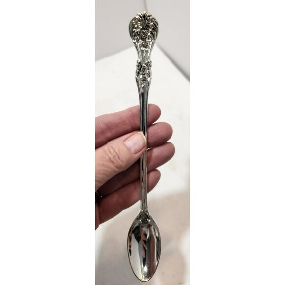 Vintage F B Rogers Silverplate French Rose Iced Tea Spoons 7 3/4" - Picture 10 of 12